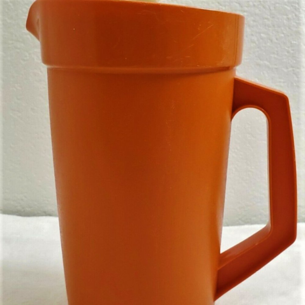 Vintage Harvest Orange Tupperware Drink Pitcher No Lid #800